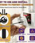 Person installing a Pan Phillips Head Screw from a 163 Piece M4 Pan Head Machine Screws Kit Black High Hardness Carbon Steel.