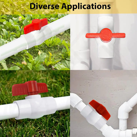 One Inch Pvc Ball Valve Socket Schedule 40 With Quarter Turn T Handle For Quick Flip Water Shut Off And Heavy Duty Inline Plumbing Connections That Slide Right On Without The Hassle