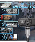 Toyota 315Mhz TPMS Sensor Kit Four Pack Pre Programmed Tire Pressure Monitoring System Sensors For Cars And SUVs Ready To Install With Easy Activation, install guide