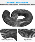 Heavy Duty Lawn Vacuum Replacement Hose for Mow-N-Vac and Chip-N-Vac Riding Mowers, Stretchy 84 Inch Long by 6 Inch Wide, durable flex hose