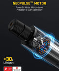 Close-up of Sleek Mini Cordless Rotary Tool Kit's Neopulse™ motor showcasing powerful precision and quiet operation.