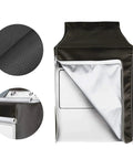 Two Pack Washing Machine Cover for Outdoor Use with Easy Zip Design Waterproof Dustproof UV Shield No Fuss All Weather Protection for Top Load and Front Load Machines Black