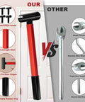 4 In 1 Door Hinge Adjustment Tool Kit With Rotary Gap Adjuster next to standard steel tool comparison