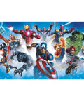 Avengers Gallery Blue Peel And Stick Wall Mural For Walls Easy No Paste Removable Wall Art 10.5 Ft By 6 Ft Panels Super Easy Setup
