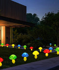 Upgraded Dope Solar Mushroom Lights For Outdoors And Garden Decor With Eight Modes Waterproof And Portable Solar Lights in yard