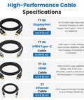 Heavy Duty Usb C Docking Station For Precision Workstations Dual Monitor Hub With 240 Watt Power Delivery specifications of 8K and 4K cables shown.