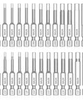 30 Piece Hex Head Allen Wrench Drill Bit Set With One Quarter Inch Shank Metric And SAE S2 Steel Bits Magnetic Tips 50mm Long