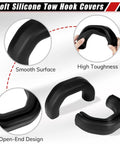 RAM Front Tow Hook Covers Silicone Black For 2019-2026 2500 3500 Towing Hitch Cover Exterior Decor Trim No Fuss Install Durable Silicone Fit