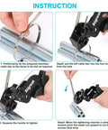 Heavy Duty Metal Tie Wrap Gun Kit With 200 Stainless Steel Cable Ties 4.6x270mm Adjustable Tensioning And Cutting Tool in use