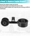Engine Motor Mount For Toyota Camry 2.4L 2002-2006 And Solara 2004-2008 against car background, front view, OE Numbers 123630H050, 1236328060, 1236328061