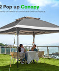 12x12 Pop Up Gazebo Canopy Tent One Person Setup Easy Portable Instant Folding Shelter With UV50 Protection for backyard use