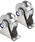 Beefy Stainless Steel Pulley Wheel For Rope And Cable Systems, Wall Mounted U Type Block 2 Pack, Super Silent Bearings