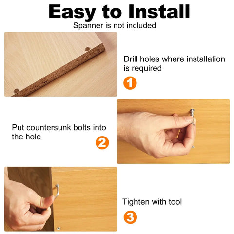 Installation guide for Top Shelf Grade Ten Point Nine Flat Head Socket Cap Screws 10-32 X Quarter Inch Hex Drive Machine Bolts.