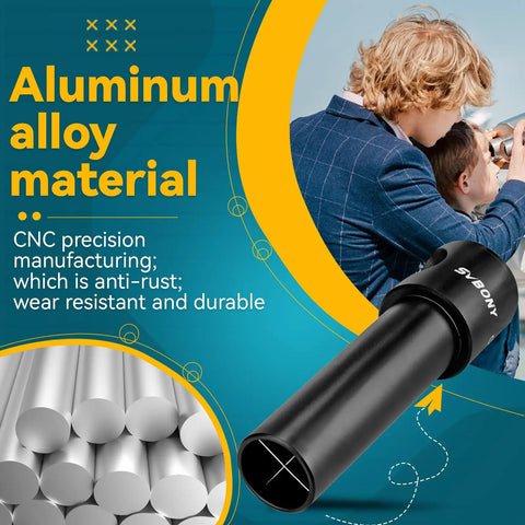 Collimating Cheshire Eyepiece 1.25 Inch For Newtonian Reflector Telescopes with aluminum alloy material and CNC precision manufacturing