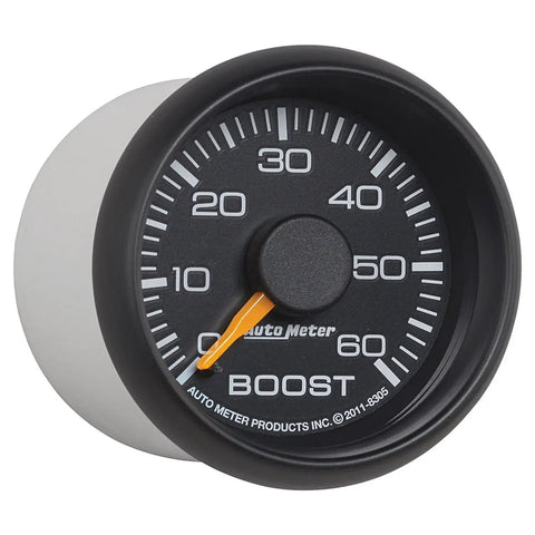 Chevy Factory Match Mechanical Boost Gauge With LED Dial Lighting For Night Visibility 2.3125 Inch Diameter No Electrical System Needed