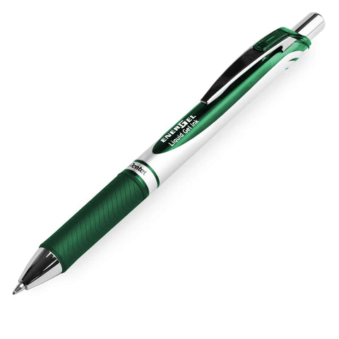 Get the Smoothest Writing Experience with These Retractable Liquid Gel Pens Featuring Medium 0.7mm Tip and Fast Drying Forest Green Ink