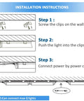 Installation steps for LED Shop Light 4ft 40W 5500LM 5000K Daylight White V Shape Linkable T8 LED Tube Lights