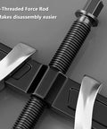Close-up of T-Threaded Force Rod in Heavy-Duty Two-Jaw Gear Puller Kit Crafted From Solid Carbon Steel.