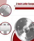 3 Inch Lathe Face Plate In 45 Steel For 1 Inch X 8 TPI Spindle showing machined flats and mounting holes