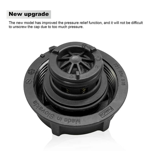 Coolant Reservoir Cap Replacement Fits Mustang GT F150 EcoBoost V6 V8, Lincoln MKZ, Escape 2013-2019, Land Rover Volvo 2020-2021