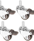 Premium Silent Tpe Furniture Casters Featuring Universal Swivel Brakes And Slick One Inch Rollers For Easy Diy Swap tough casters with brakes.