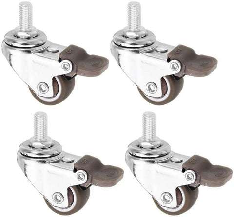 Premium Silent Tpe Furniture Casters Featuring Universal Swivel Brakes And Slick One Inch Rollers For Easy Diy Swap tough casters with brakes.