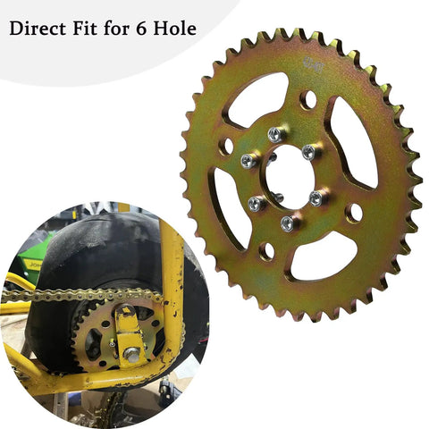 40T 6 Hole Rear Sprocket For 420 Chain High Speed Direct Fit For Coleman CT100U CC100X RB100 B100 Baja Doodle Bug DB30