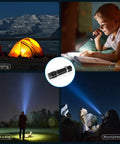 Pocket Sized Rechargeable LED Flashlight 1800 Lumen Max Brightness With 6 Modes IP68 Waterproof SST40 LED used outdoors and indoors