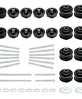 Polyurethane Body Mount Bushing Kit With Steel Sleeves For Ford F 250 F 350 Super Duty 2008 Through 2016 2WD 4WD displayed components