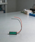 Straight Up Led Battery Voltage Gauge 5V To 21V with wires, small 40x15x3mm size for checking lithium cells and EV packs.