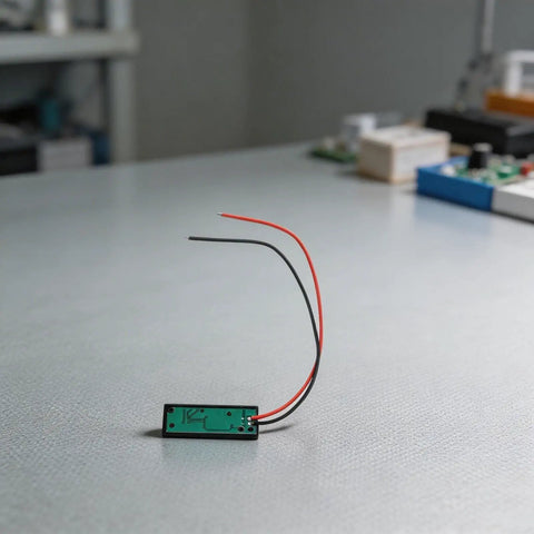 Straight Up Led Battery Voltage Gauge 5V To 21V with wires, small 40x15x3mm size for checking lithium cells and EV packs.