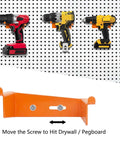Heavy Duty Drill Holder 2 Pack Wall Mount Hook for Cordless Drills Universal Power Tool Organizer for Garage and Workshop