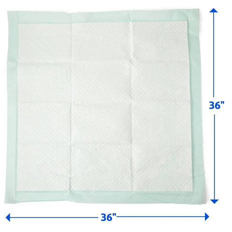 Adult Incontinence Bed Pads 36x36 Extra Large 50 Pack Hella Absorbent Pee Underpads With Quilted Top Sheet Chux Style mattress cover