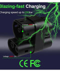 CCS1 To CCS2 EV DC Fast Charging Adapter 200A 1000V Electric Vehicle Converter close-up with specs and power details.