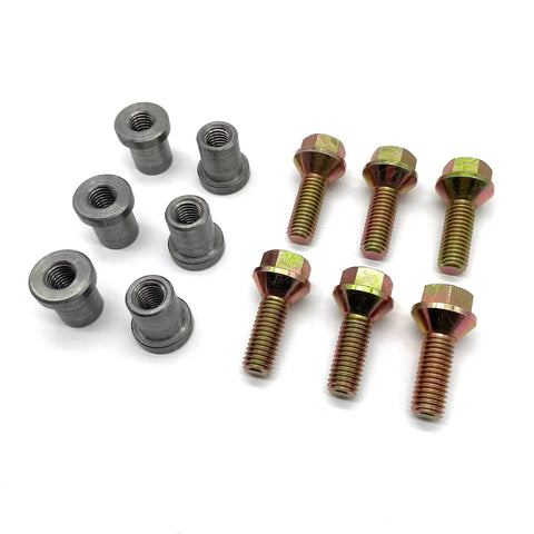 Straight Up Bulletproof Weld In Replacement Nuts Coupled With Grade Eight Zinc Plated Skid Plate Bolts for Jeep Wrangler YJ TJ.