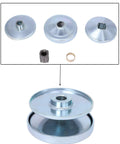 Alt Tag: 30 Series Go Kart CVT Torque Converter Kit With Three Quarter Inch Bore, Six Inch Driven, Five Eighth Inch Shaft, Asymmetric Drive, 725 Belt Included components.