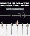 Stainless Steel Penetrator Insert Adapter For Micro Diameter Arrow Shafts 4.2mm ID To 7.6mm Tips Broadheads, arrow setup diagram