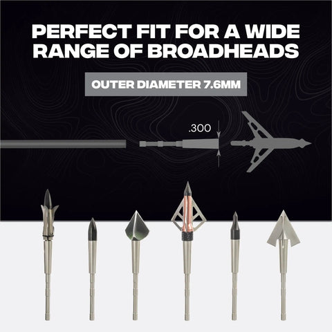 Stainless Steel Penetrator Insert Adapter For Micro Diameter Arrow Shafts 4.2mm ID To 7.6mm Tips Broadheads, arrow setup diagram