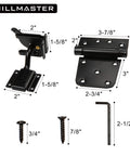 Heavy Duty Gate Latch Kit For Wood And Vinyl Fences With Self Locking Gate Latch And 2 Pack 3.5 Inch Spring Tee Hinges Black Finish