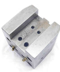 One Inch Slot Width Lathe Turret Tool Block With 40mm By 65mm Bolt Pattern H01B-1RL-N-W 1.0 for CNC machining, view of bolt holes