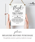 Person holding 6x8 Inch Designer Bathroom Sign Not Hopes and Dreams With Rope Ready To Hang Wall Decor Premium Glass Like Finish