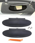 Replacement Sun Visor Vanity Mirror Covers Pair For Porsche 996 997 911 986 987 Boxster Cayman 1996-2010 Black shown with screws and tool