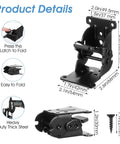 Heavy Duty Pack Of Eight Folding Brackets With Self Locking Hinges And Ridiculously Secure Non Slip Pads For Solid Table Bed Or Desk Leg Support That Folds Flat with steel hinge details.
