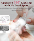 Portable Cordless Electric Nail File With Bright LED Glow, 10 Adjustable Speeds Rechargeable Manicure Drill with 360° lighting.