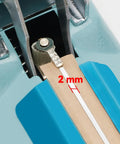 Close-up of Heavy Duty 12 Inch Bag Sealer with 2mm Seal Width Iron Impulse Heat Sealer, showing sealing surface and measurement.