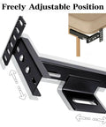 Heavy Duty Adjustable Headboard Bracket Kit With Footboard Extension Universal Fit For Twin Full Queen King Beds Solid Metal Powder Coated Black adjustable bracket detail