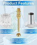 2 Piece Bathtub And Shower Knob Replacement Kit For Price Pfister Verve And Windsor Tub Shower Faucets With Hot And Cold Handles In Clear Acrylic For DIY Reno And Fresh Look showing knob features