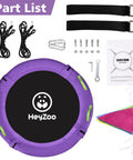 Tree Swing Saucer For Kids 40 Inch Heavy Duty With Adjustable Straps 900 Lbs Capacity Built Tough For Backyard Fun kit contents