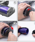 Step-by-step installation of End Cap Cover For Roller Brush Bar Replacement Part For V8 V10 V11 V15 Vacuum Cleaners