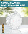 Replacement One Handle Tub And Shower Knob Kit Chrome Finish That Fits 96797 Chateau Trim with Moen 1200 Cartridges